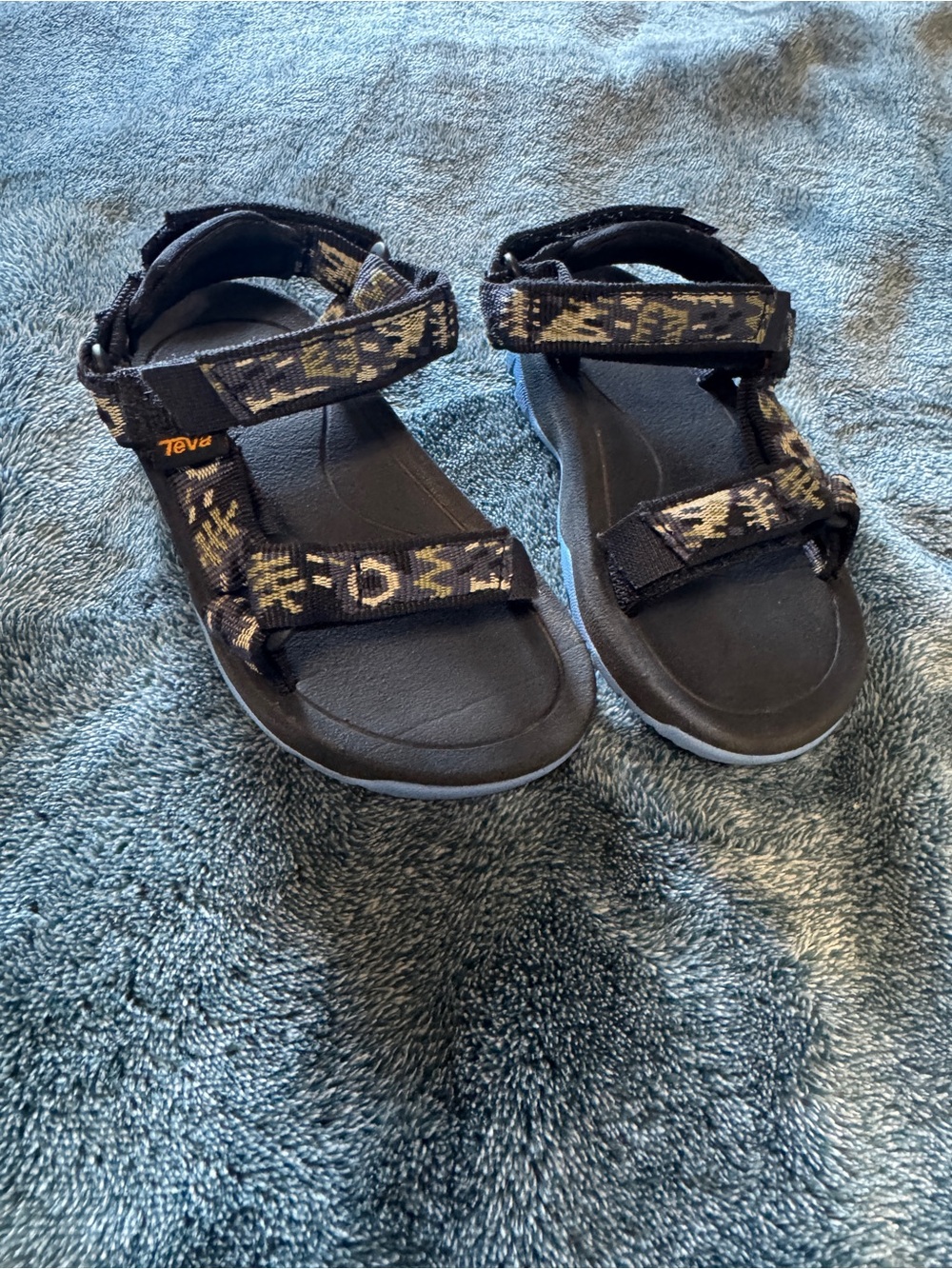 Teva Kids Black Sandals with Patterned Straps